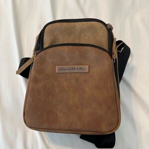 Petunia Pickle Bottom Tan and Black Messenger Bag